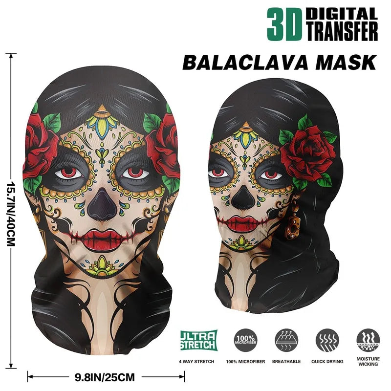 Full Face Skeleton Mask Motorcycle Helmet Headwear Halloween Cosplay Costume