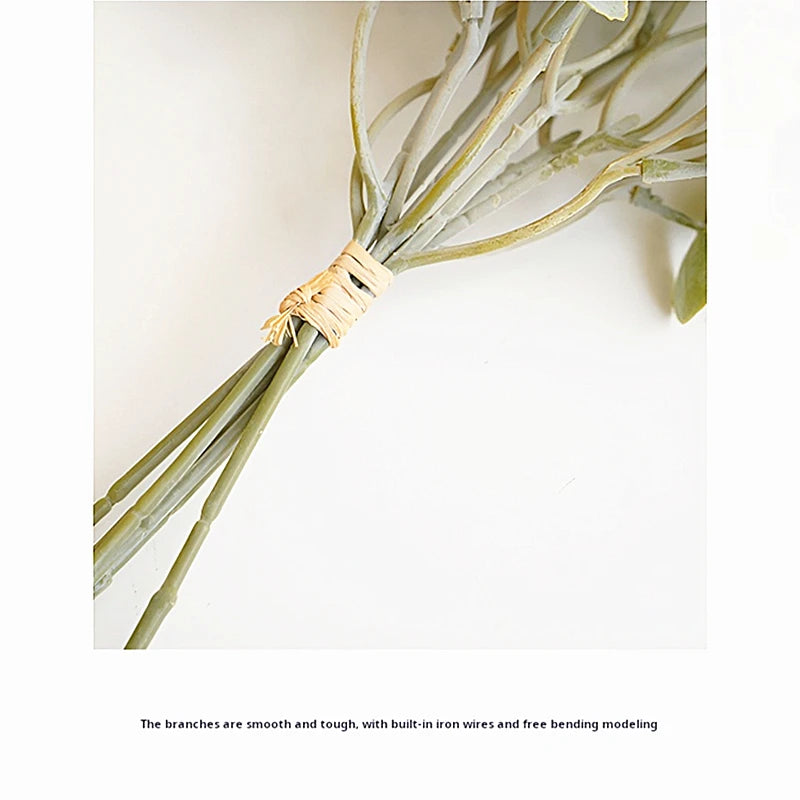 Artificial Eucalyptus Flower Bouquet for Home & Wedding Decor - Fake Plant Arrangement