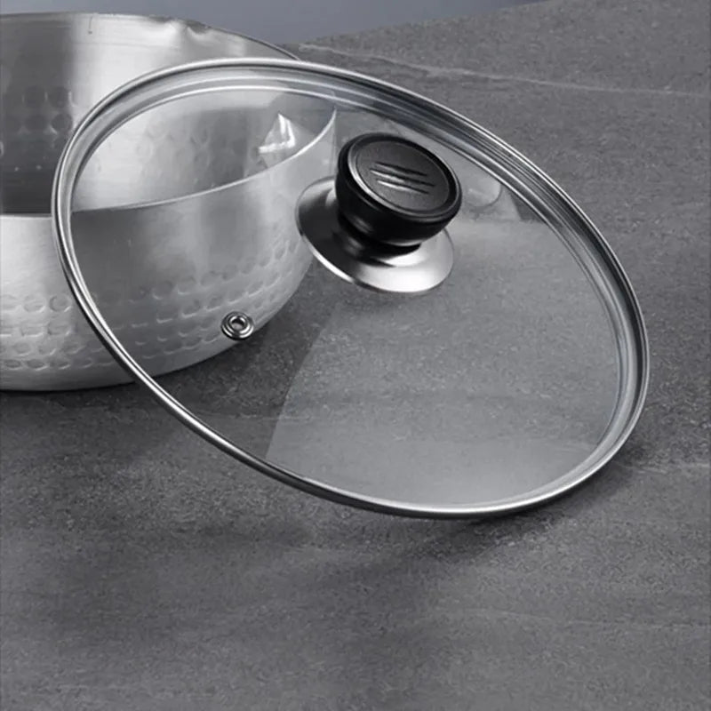 Universal Tempered Glass Pot Lid - Anti-Scalding Kitchen Cover with Visible Monitor