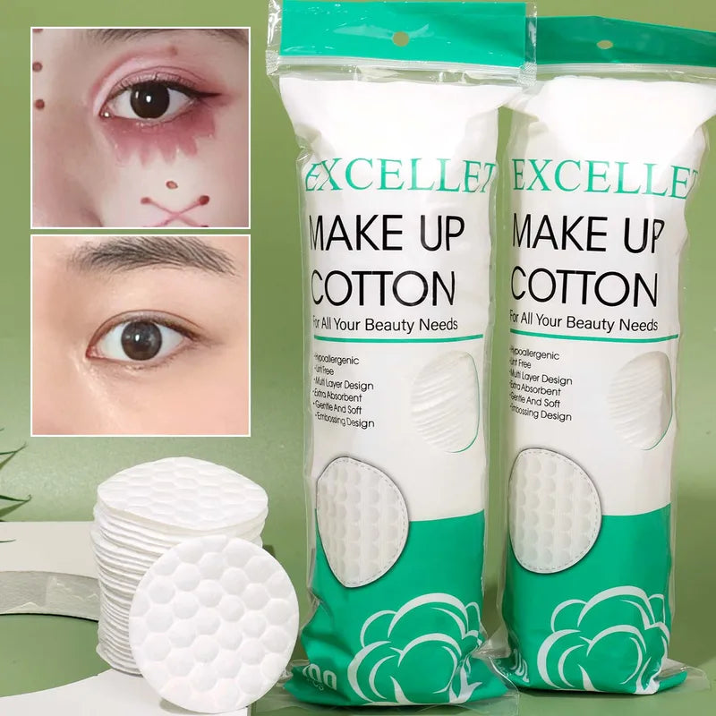 Disposable Cotton Pads for Makeup Removal and Skin Care - 200pcs, Soft & Gentle