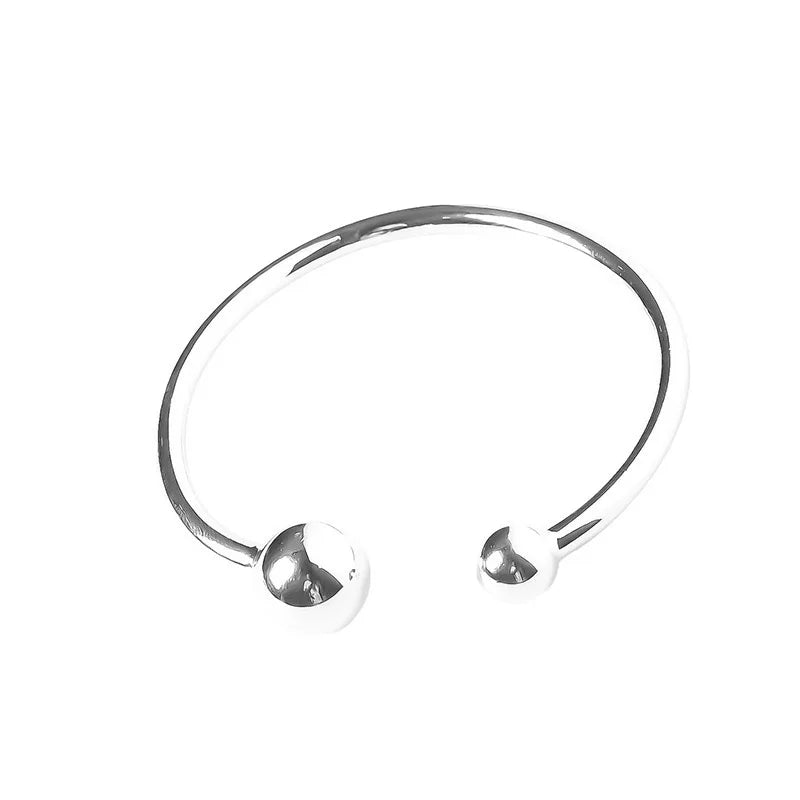 Sterling Silver Geometric Bracelet for Women Handmade Minimalist Jewelry Gift