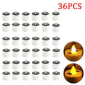 Outdoor Solar Flameless LED Tea Lights Waterproof Rechargeable for Garden & Party Decor