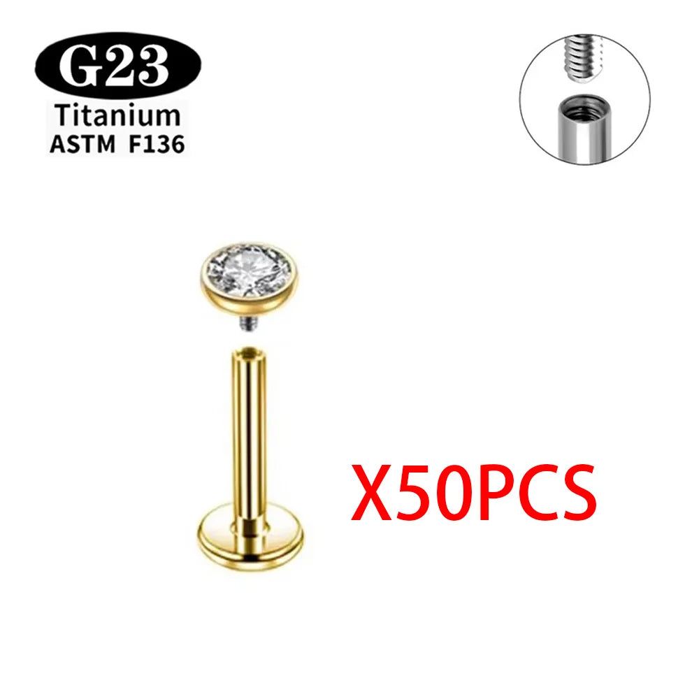 Wholesale Titanium Body Jewelry Labret Nose Stud Earring for Tragus Helix Cartilage