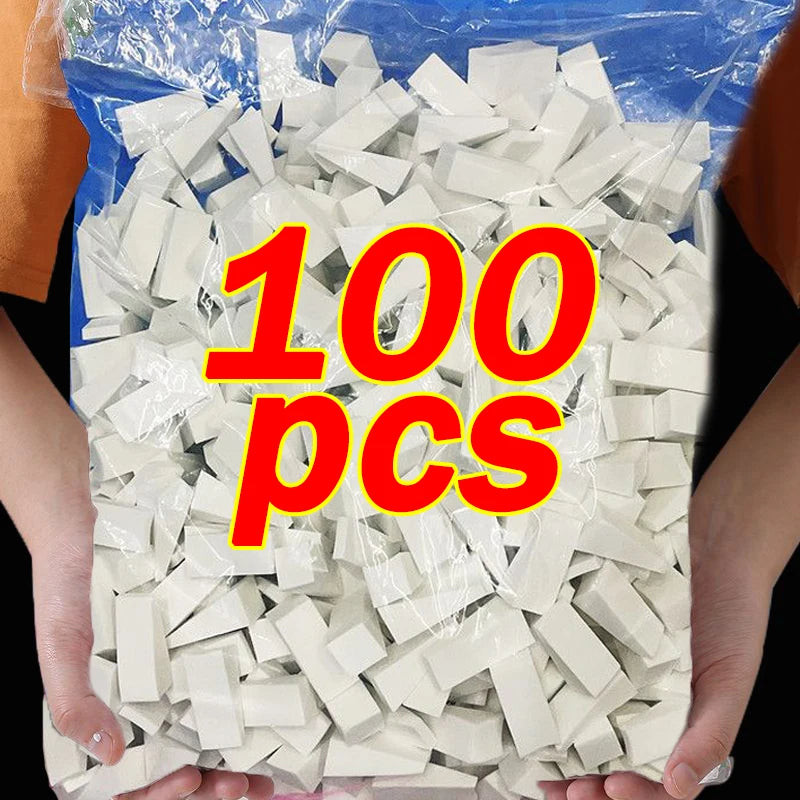 100pcs Triangle Makeup Sponges - Powder Foundation Blenders for Face and Concealer