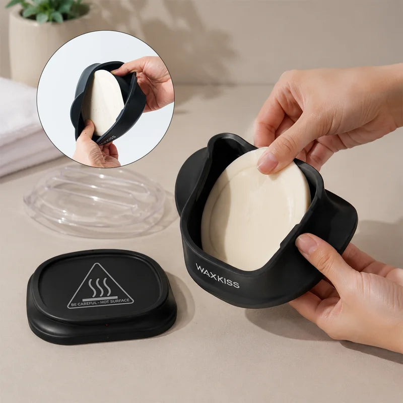 Foldable 450ml Silicone Wax Heater Set for Hard Wax Beads - Full Body Depilation