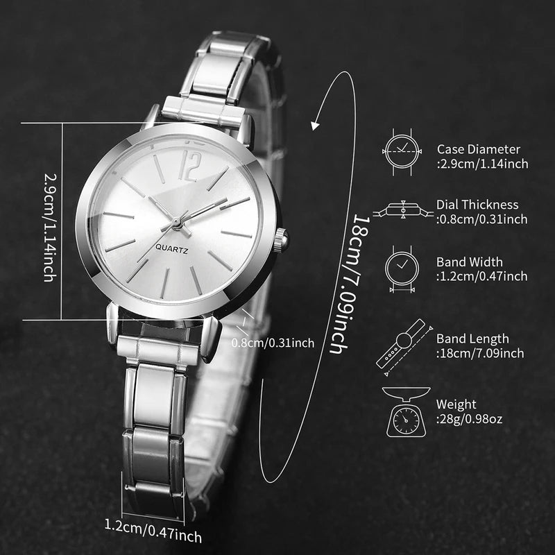 Women's Casual Analog Quartz Wristwatch with Alloy Strap - Arabic Dial