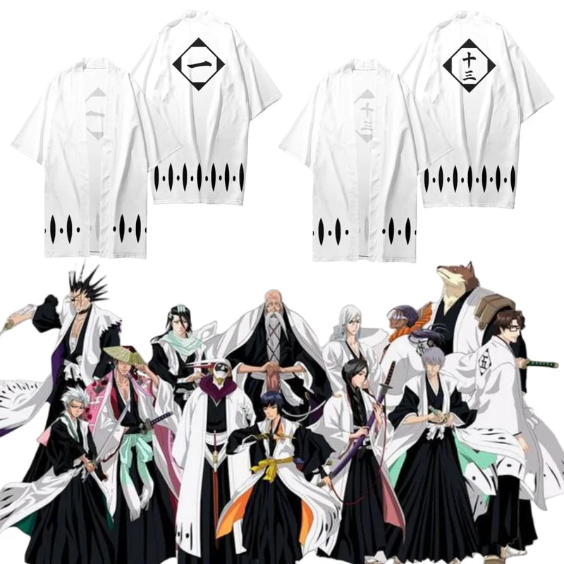 Anime Bleach Cosplay Robe Costume for Gotei 13 Roleplay Halloween Christmas