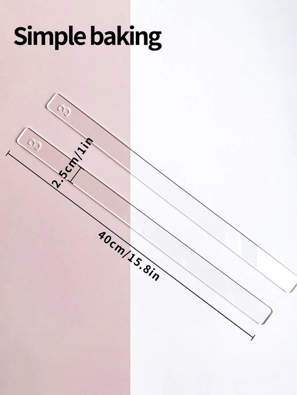 Acrylic Thickness Ruler 2-10mm for Fondant Cake Decorating & Baking Tools
