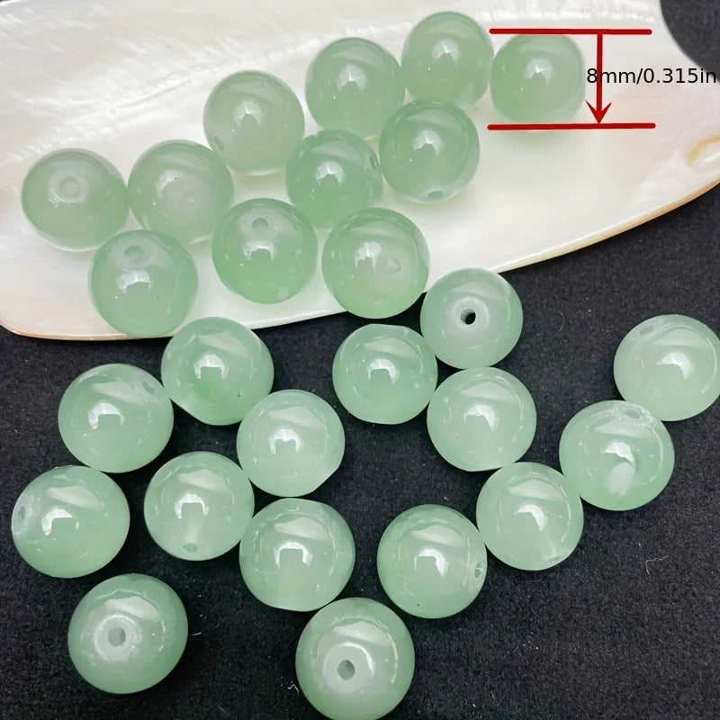 8mm 50pcs Dual Color Glass Beads for Jewelry Making DIY Bracelets & Necklaces