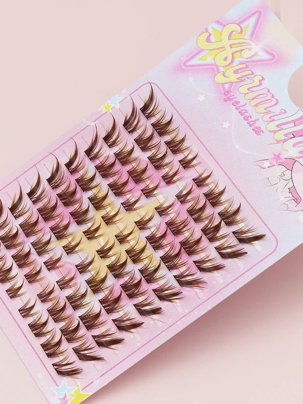 Natural Fox-Style False Eyelashes - Hand-Made, Length 0.5-1cm, Customizable Look