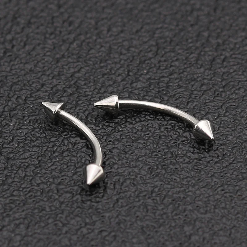 3PCS Body Jewelry Set Curved Barbell Lip Eyebrow Nipple Piercing Kit Men Women