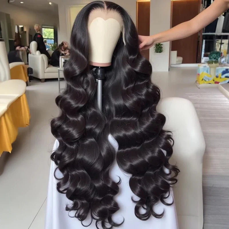 Peruvian Body Wave Human Hair Wigs 13x6 HD Lace Front Glueless Closure - 40-42 Inches