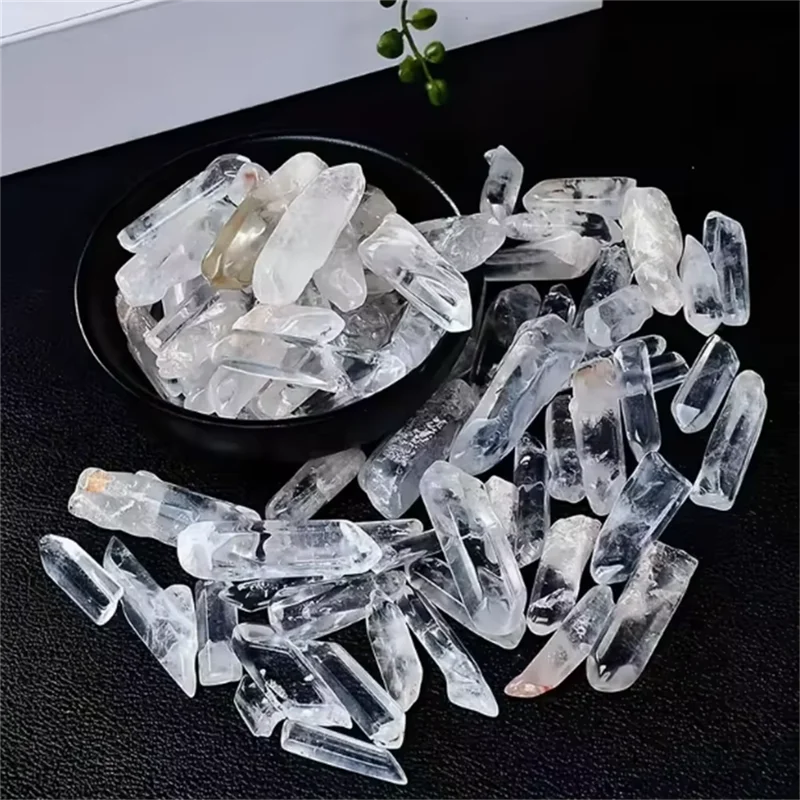 Natural Clear Quartz Crystal Wands for Meditation & Spiritual Healing – Raw Stone Points