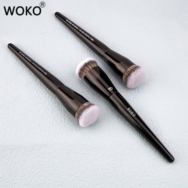 Pro Makeup Foundation Brush 70 Chubby Synthetic Face Contour Tool for Cream Foundation