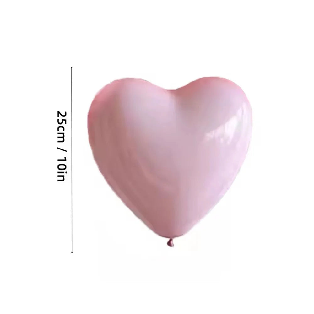 Pink Heart Shape Latex Balloons 20pcs 10 Inch for Birthday Wedding Valentine's Day