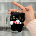 Halloween Cat Keychain Pendant Gothic Plush Bag Charm Kids' Toy Accessory