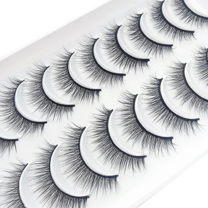 Reusable Self-Adhesive 3D Fluffy False Eyelashes Set - No Glue Needed, Multiple Styles