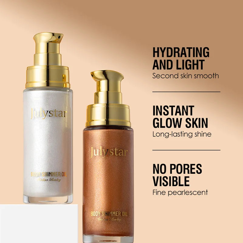 30ml Shimmer Highlighter for Face and Body Natural Skin Brightening Makeup Glitter