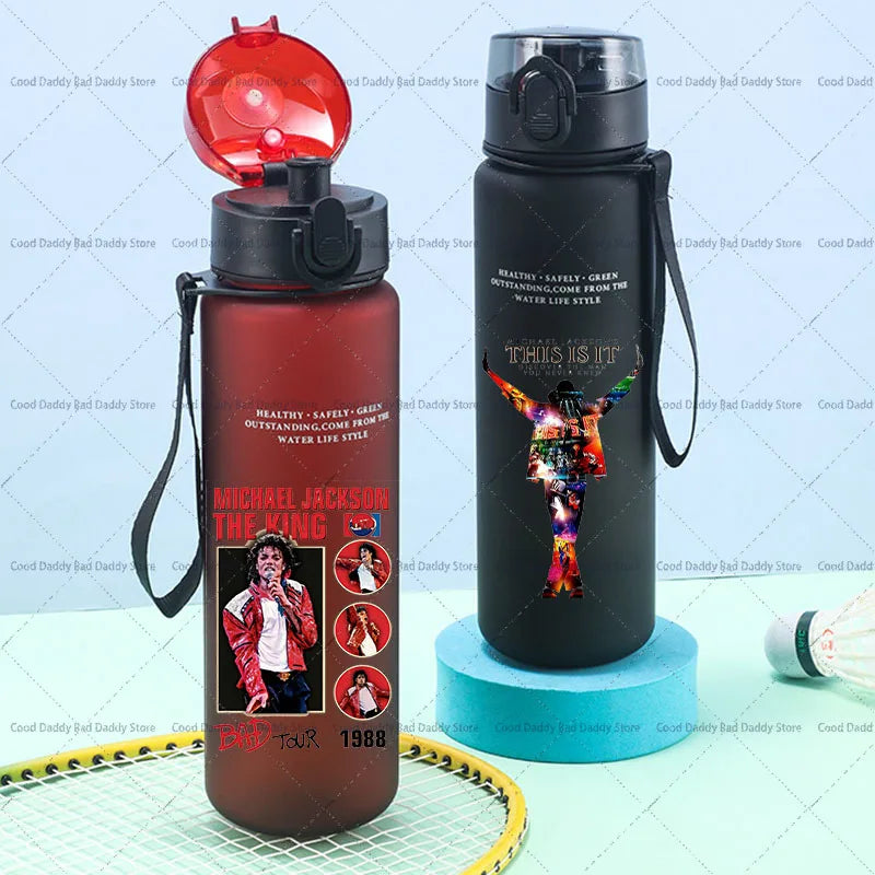 Kids Water Bottle with Michael Jackson Design Portable Outdoor Sports Hydration