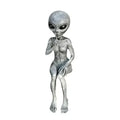 Funny Resin Alien Statue Outdoor Garden Decoration UFO Dwarf Sculpture for Halloween Christmas