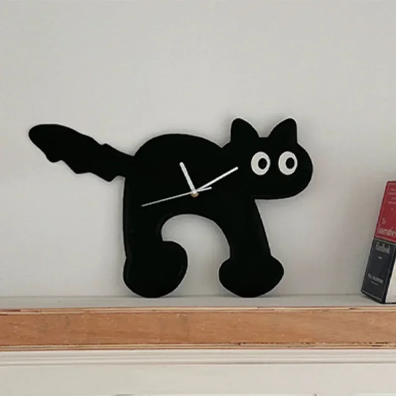 Modern Wall Clock Cat Dog Art Acrylic Silent Decor for Living Room & Bedroom