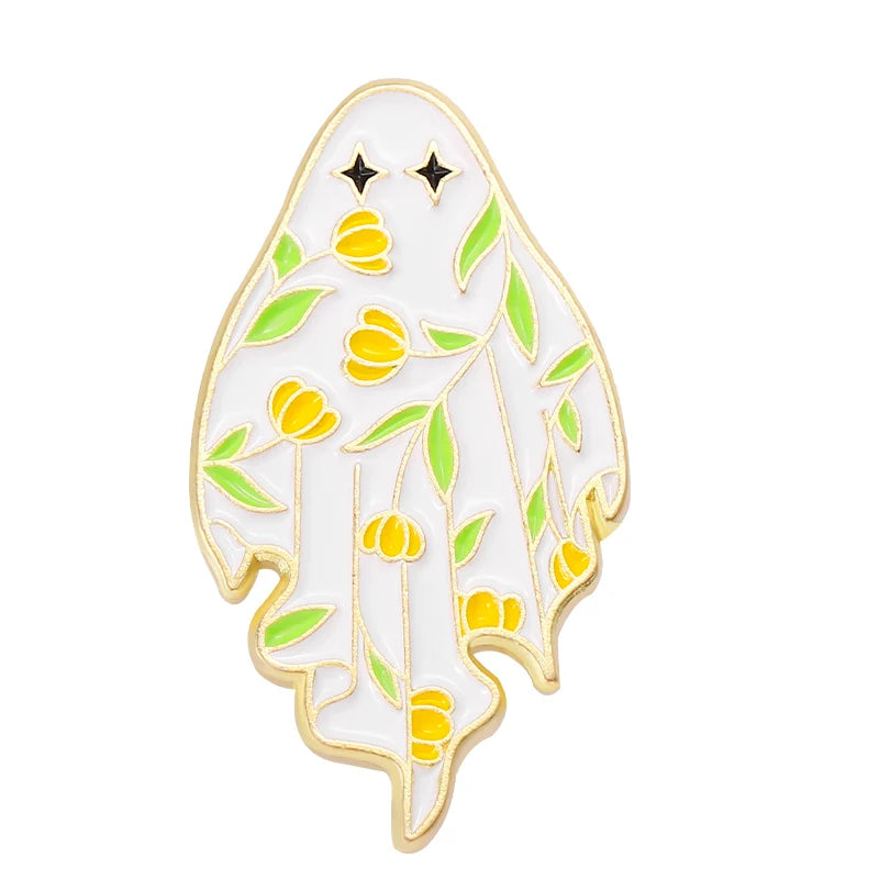 Halloween Ghost Enamel Pins Set - Punk Pumpkin Horror Skeleton Brooches