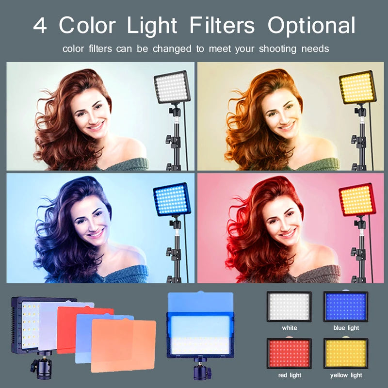 RGB LED Photography Video Light Panel Kit with Tripod Stand for Studio and Streaming