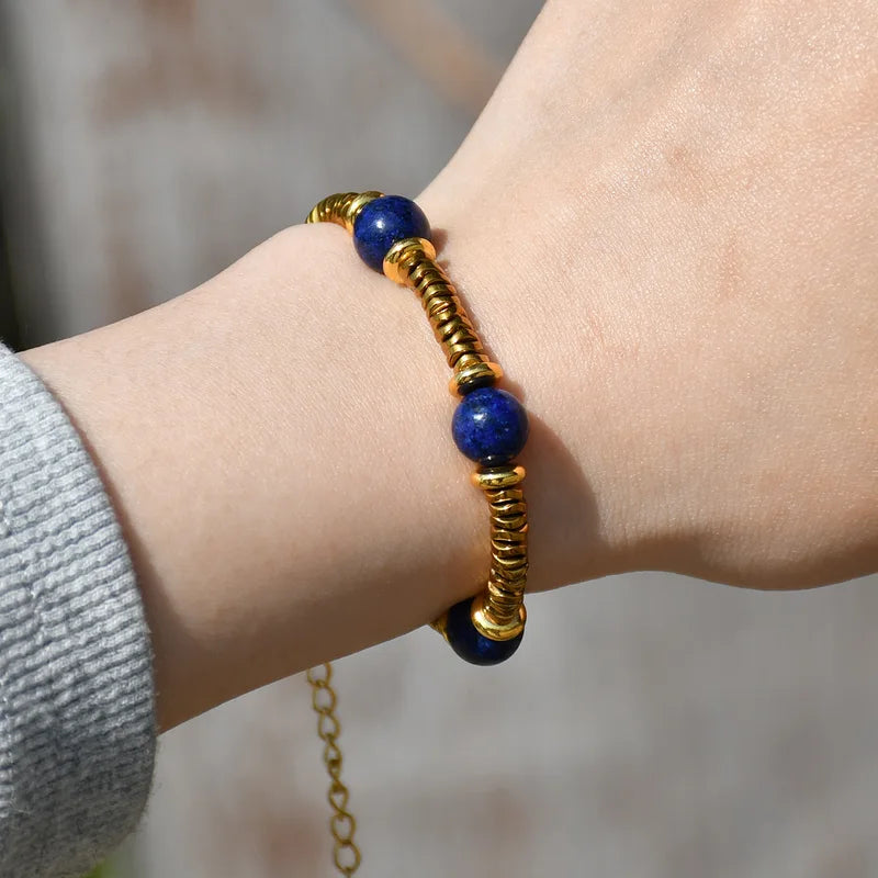 Colorful Natural Stone Beads Chain Bracelets for Women - Trendy Jewelry Gift
