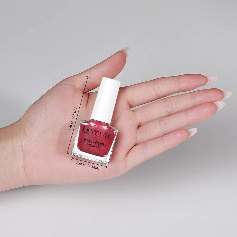 7ml Magnetic Nail Polish Kit Bright Pearl Effect No Lamp Needed - Multiple Colors