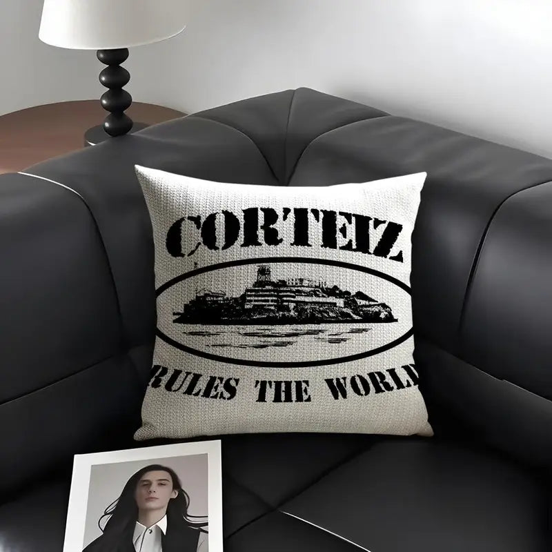 Linen Cushion Cover Double-Sided Printing Sofa Pillowcase Home Decor