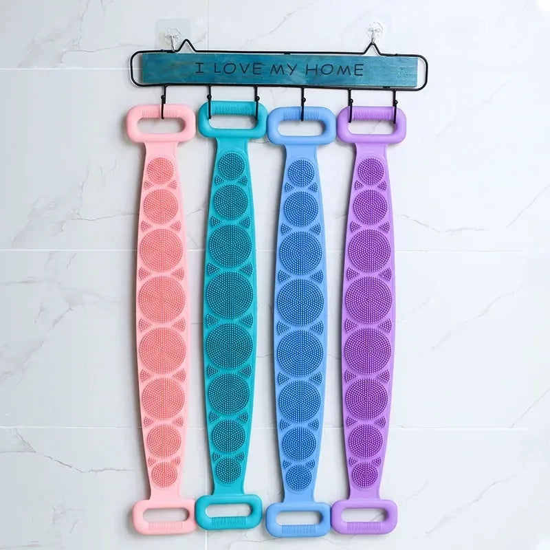 Silicone Body Shower Brush - Massage & Exfoliating Back Rubbing Tool