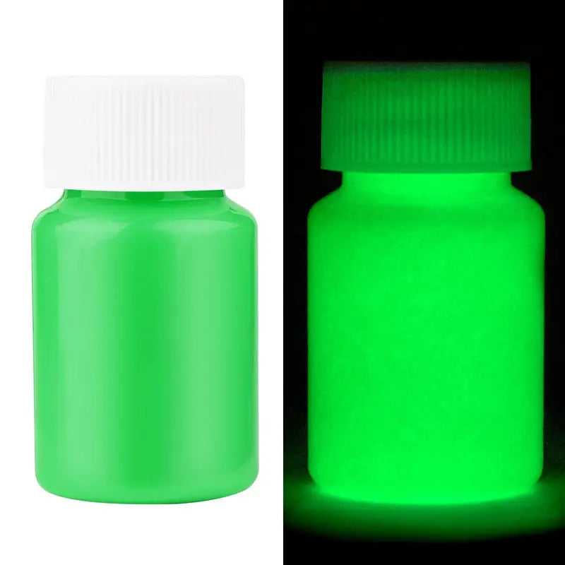 Fluorescent Luminous Paint Set - Glow In The Dark Acrylic Paints for Artwork & Parties