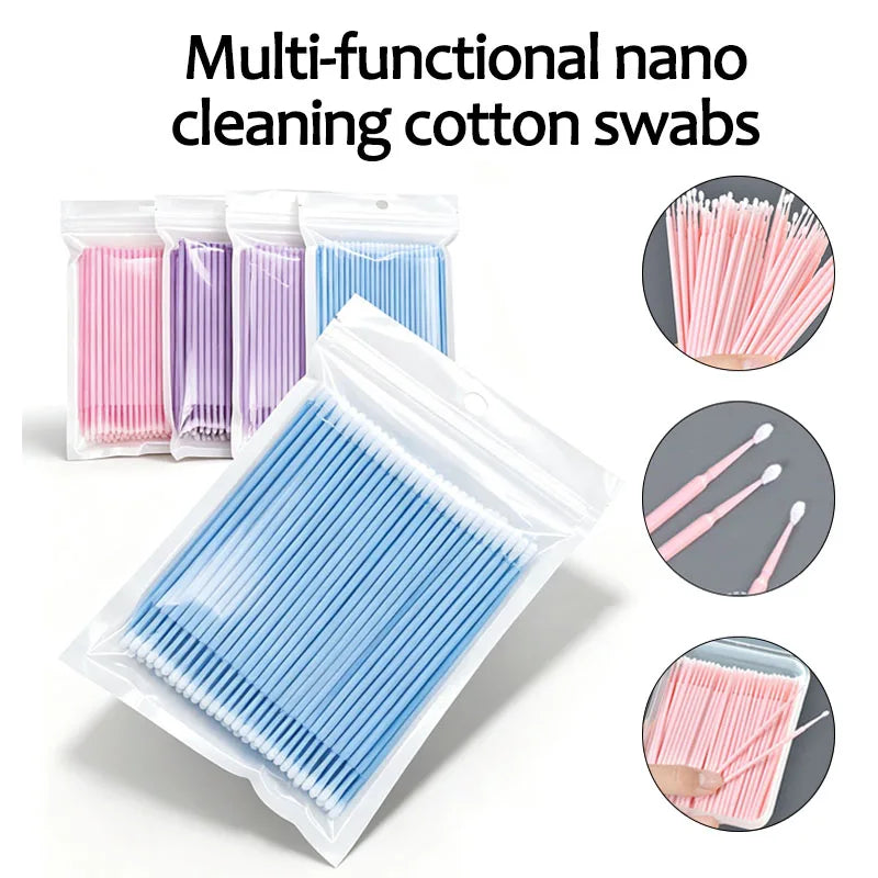 Disposable MicroBrush Eyelash Extension Micro Brush Set - Individual Lash Removal Swabs