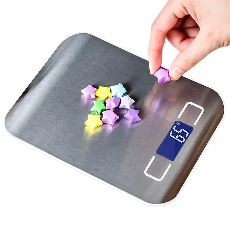Digital Kitchen Scale 5kg/1g Stainless Steel Food Weighing & Jewelry Scale