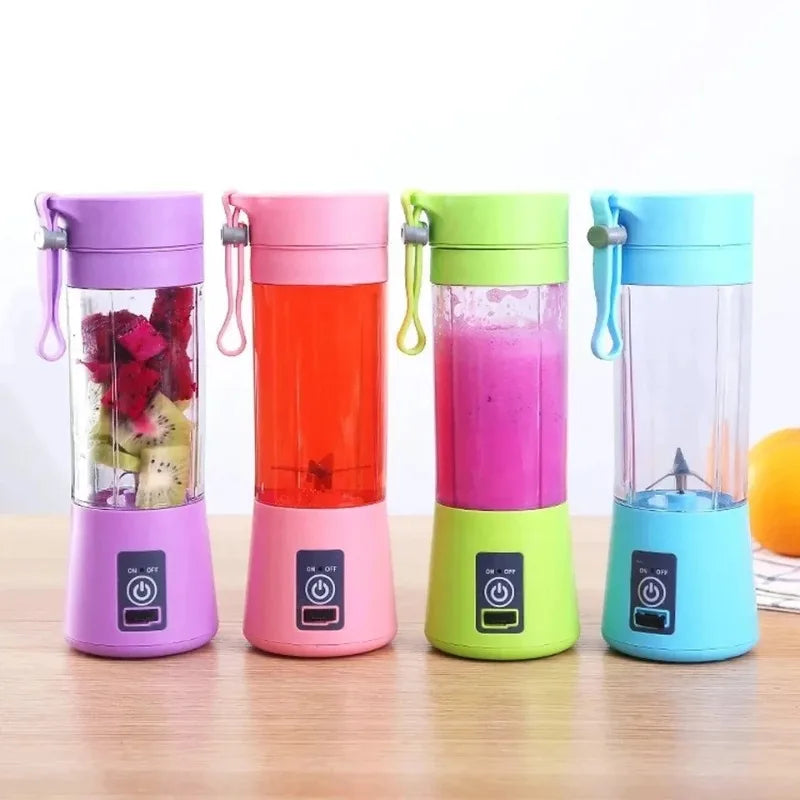 Portable Juicer Blender with Stainless Steel Cutter - Rechargeable Mini Fruit & Milkshake Mixer