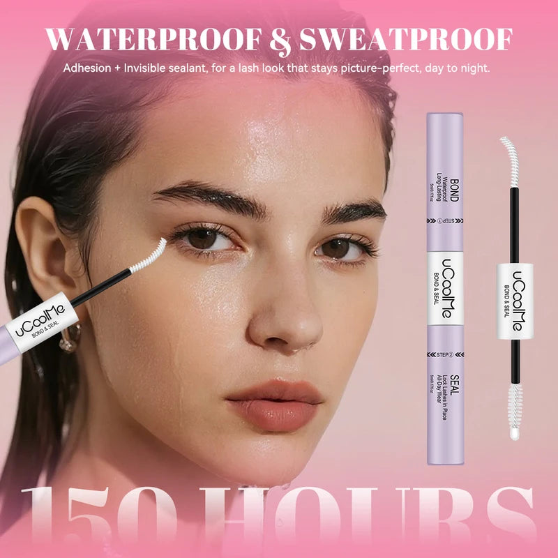 Waterproof Eyelash Clusters Kit with Bond & Seal Remover - Natural Look, Beginner Friendly