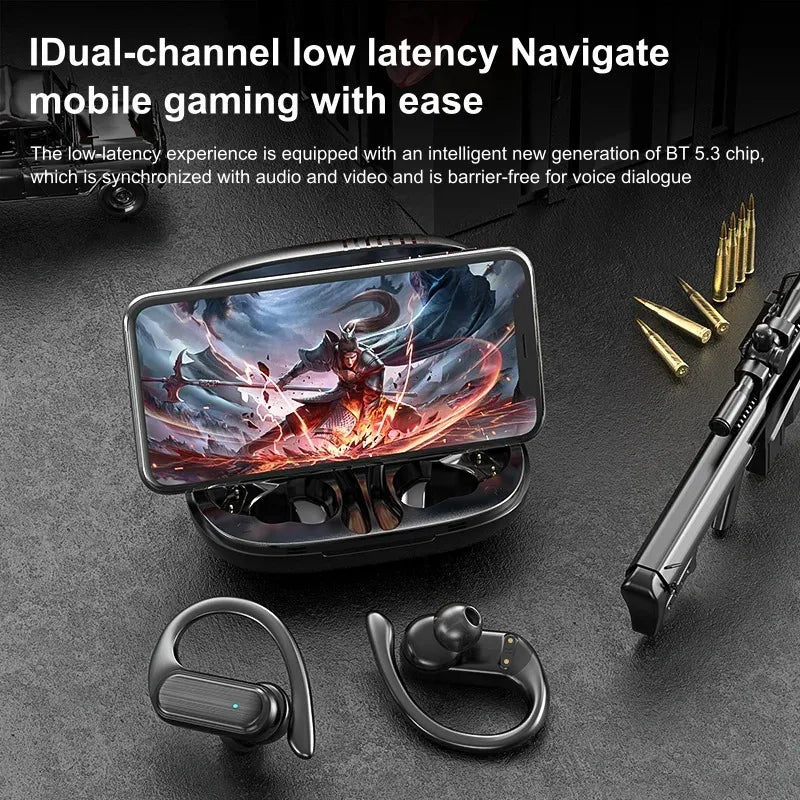 Open-Ear Wireless Earbuds with LED Power Display Sport Headset