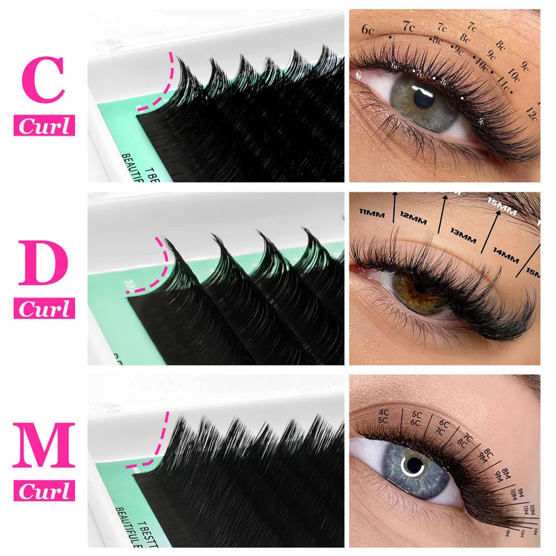 False Eyelash Extensions Classic Silk Mink Lashes - Volume & Natural Styles