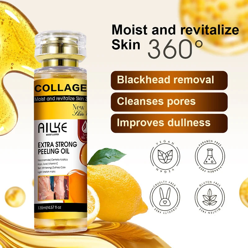 Collagen Peeling Oil for Skin Whitening & Exfoliation - All Skin Types