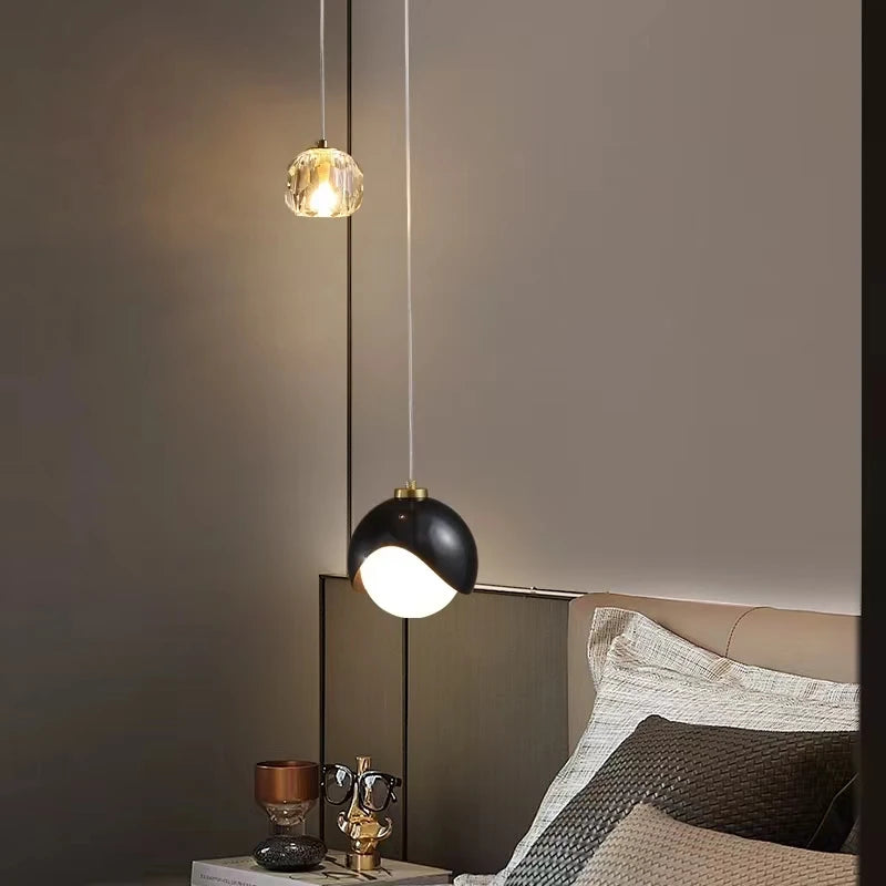 Modern Crystal Pendant Light for Living Room Bedroom Nordic Style Hanging Lamp