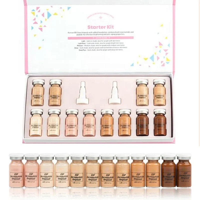 Korean BB Cream & Skin Care Serum Set - Multiple Shades for Brightening & Firming
