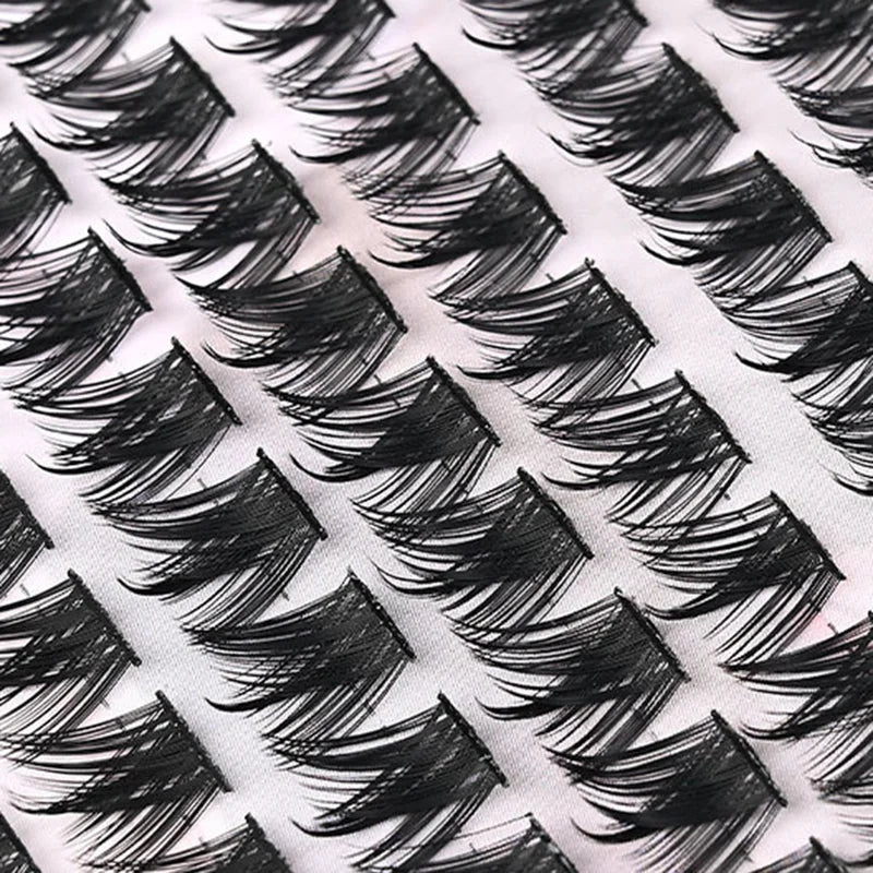 Dense False Eyelash Clusters 8-12mm Natural Volume for DIY Lash Extensions