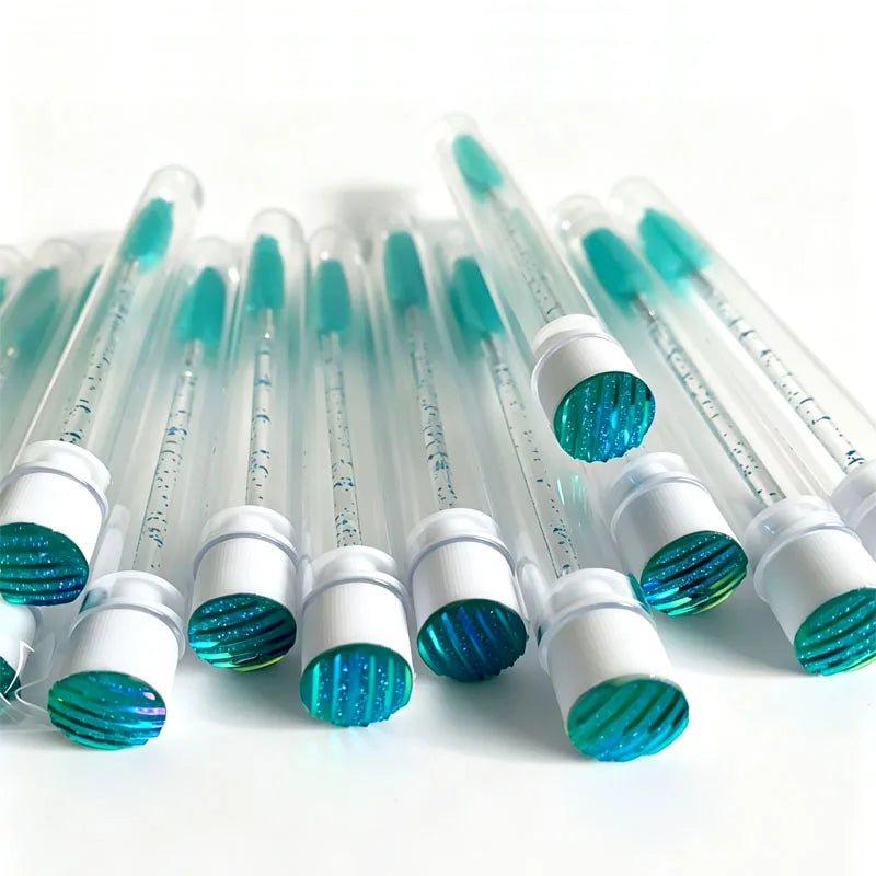 Disposable Eyelash Brush Tubes Pack - Dust-Proof Makeup Wands for Lash Care