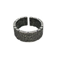 Retro Grass Pattern Ring for Men Unisex Punk Gothic Handmade Silver Jewelry