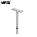 Safety Razor with Excalibur Single-Edge Blade - Matte Chrome Men’s Shaving Razor