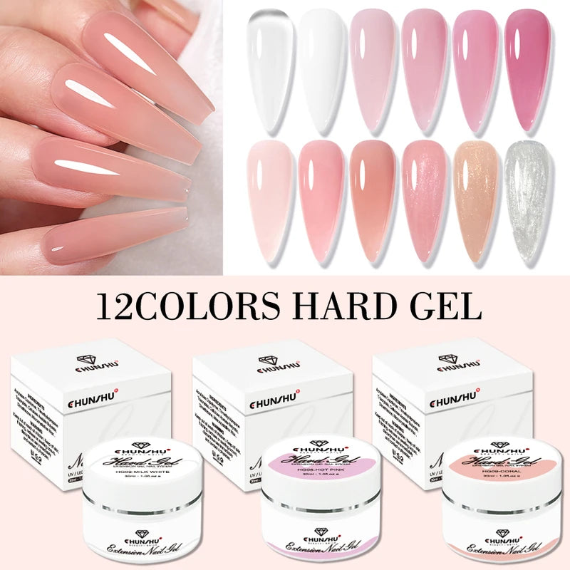 30ML Milky White Nail Extension Gel Self-Leveling Builder for Manicure