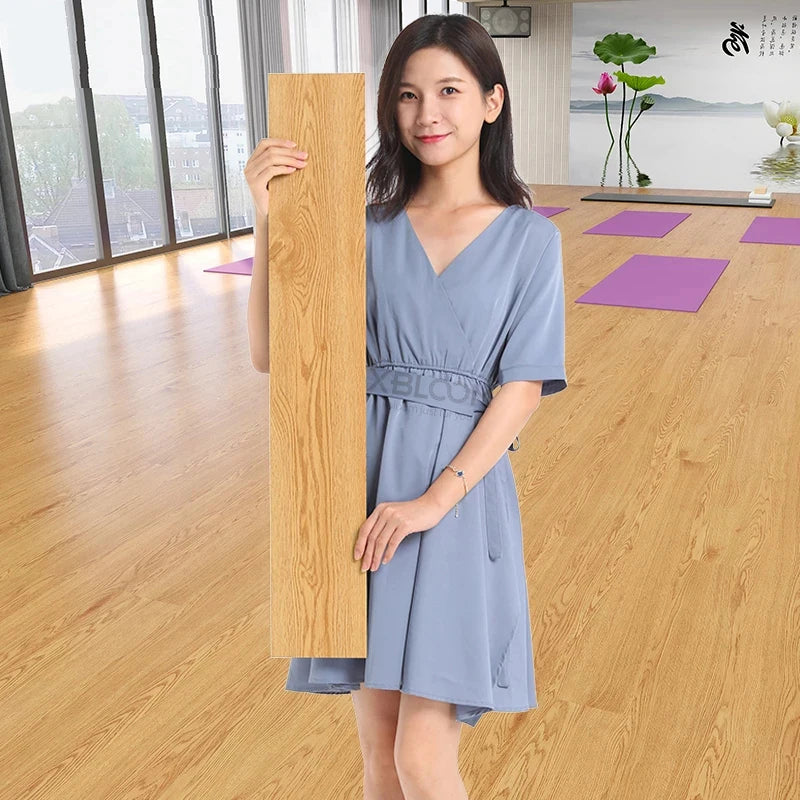 10-Piece Self-Adhesive Wood Grain Floor & Wall Stickers Waterproof Home Decor