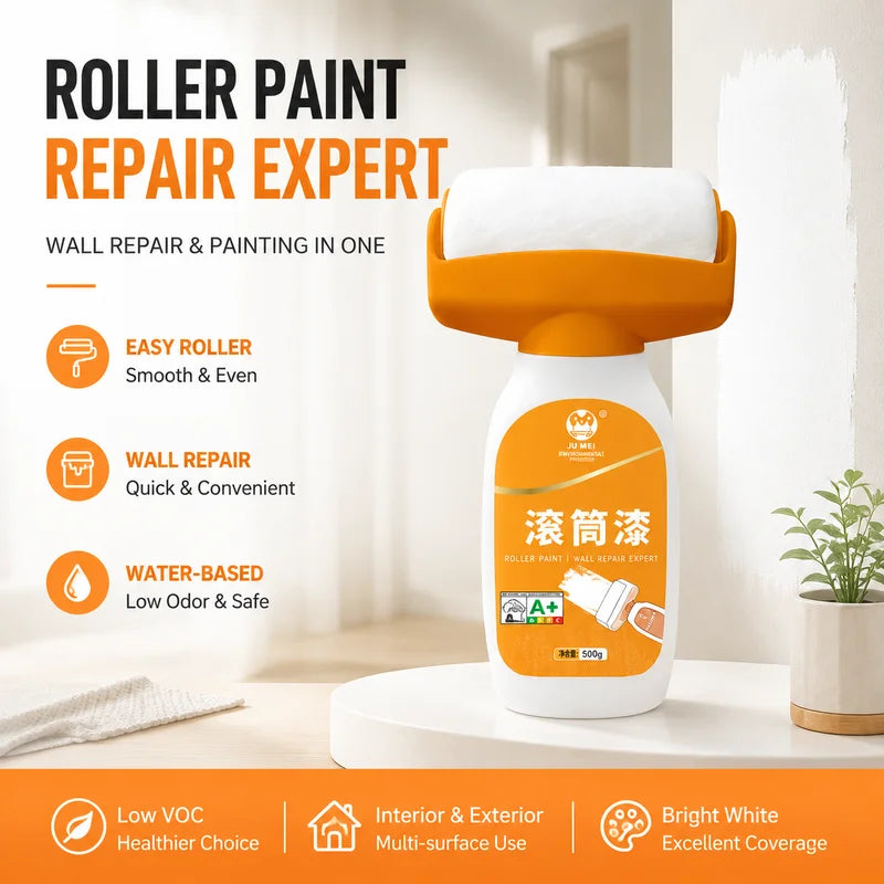 Waterborne Paint Roller Set for Wall Repair and Home Painting - Latex, Strong Adhesion