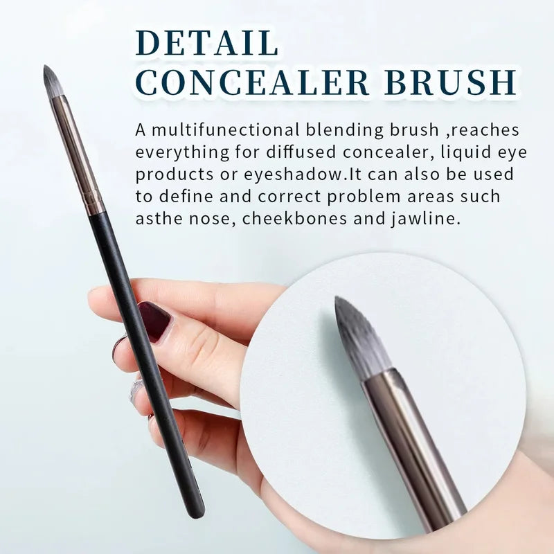 Precision Eyeshadow & Concealer Brush - Synthetic Hair Makeup Tool
