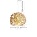 Rattan Pendant Light Fixture for Indoor Decoration | Rustic E27 Chandelier